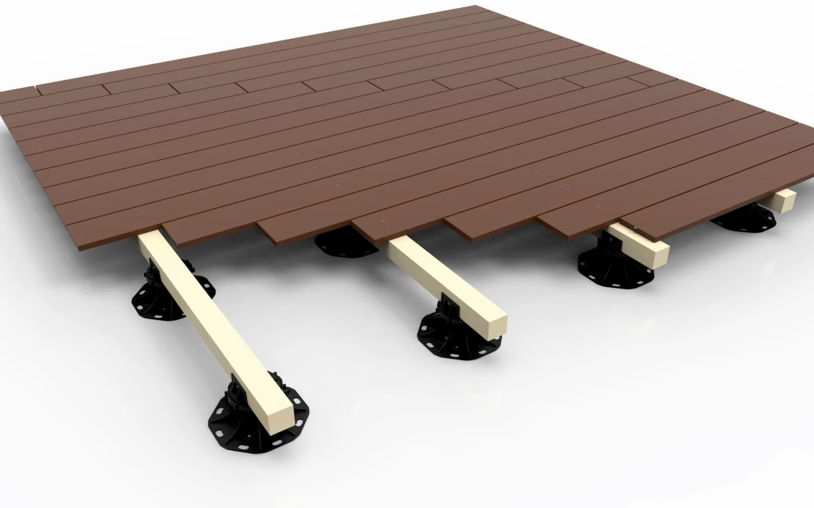 Stelzlager für Holzterrassen WPC 73 - 110 mm höhenverstellbar – Produktbild 2