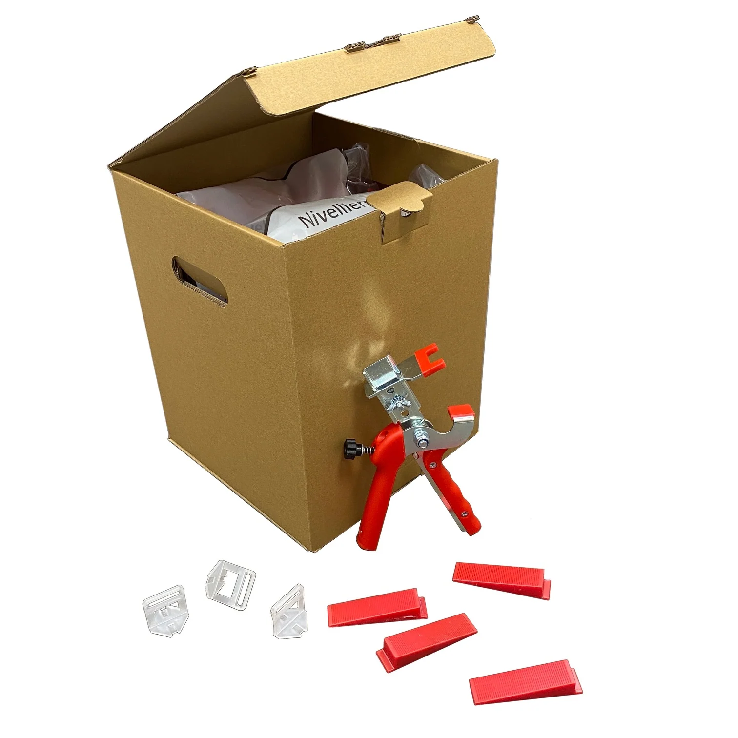 Verlegefix Basis-Set L 1 mm / Metall-Zange / 100 Laschen / 100 Keile – Produktbild 2