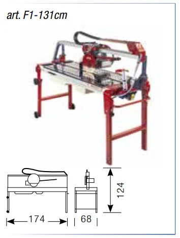 Montolit F1 Brooklyn - 131 cm Schnittlänge - elektrische Nassschneidemaschine – Produktbild 2