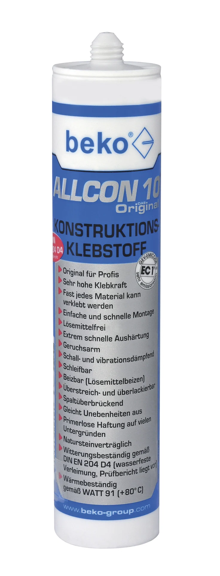 Beko Allcon 10 Konstruktionsklebstoff / Montagekleber 310 ml (MHD 05/2026)