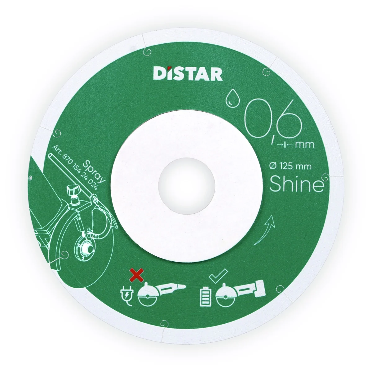 DiSTAR Shine - 0,6 mm dünne Diamanttrennscheibe Ø 125 mm