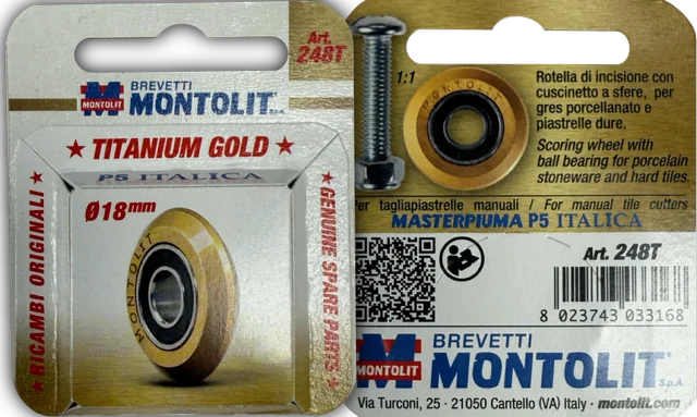 Montolit Ersatz-Schneiderad Titan mit Kugellager Für ITALICA Modelle (Art. 248T) – Produktbild 2