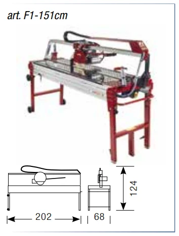 Montolit F1 Brooklyn - 151 cm Schnittlänge - elektrische Nassschneidemaschine – Produktbild 2