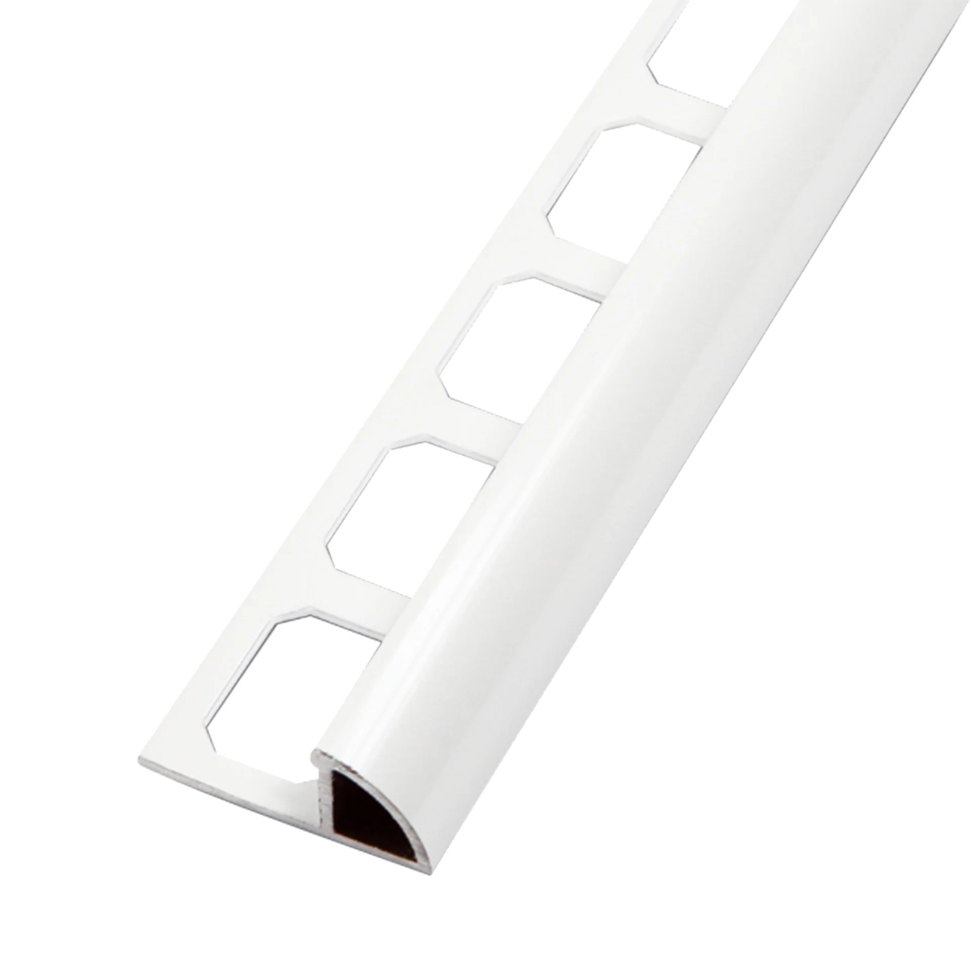 Viertelkreisprofil / Ecken Aluminium brillantweiß, pulverbeschichtet