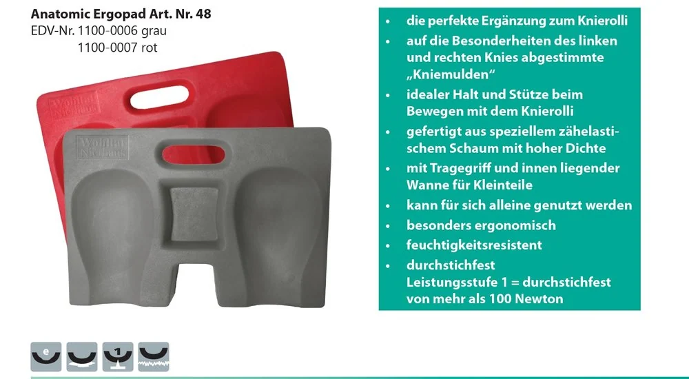 Nierhaus Kniekissen Anatomic Ergopad – Produktbild 3