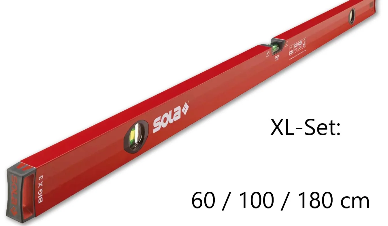 Sola BIG X Set XL / 60, 100, 180 cm im Set – SOLA-Messwerkzeuge