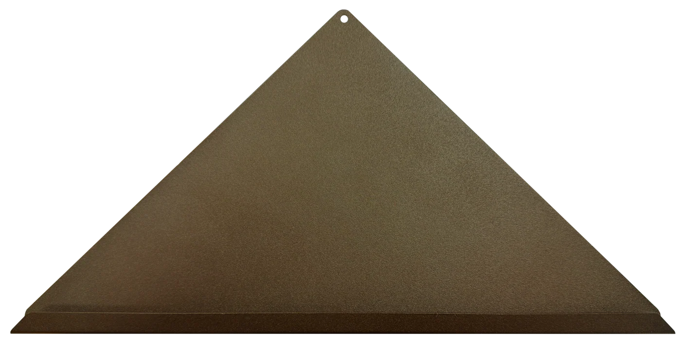 Eck-Duschablage (gleichschenklig) 310 x 220 x 220 mm, Farbe: braun, Vorderkante: Quadratprofil