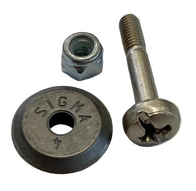 Sigma Ersatzrädchen KLASSIK / Ø 12 mm aus Stahl inkl. Achse (Art. 014A)