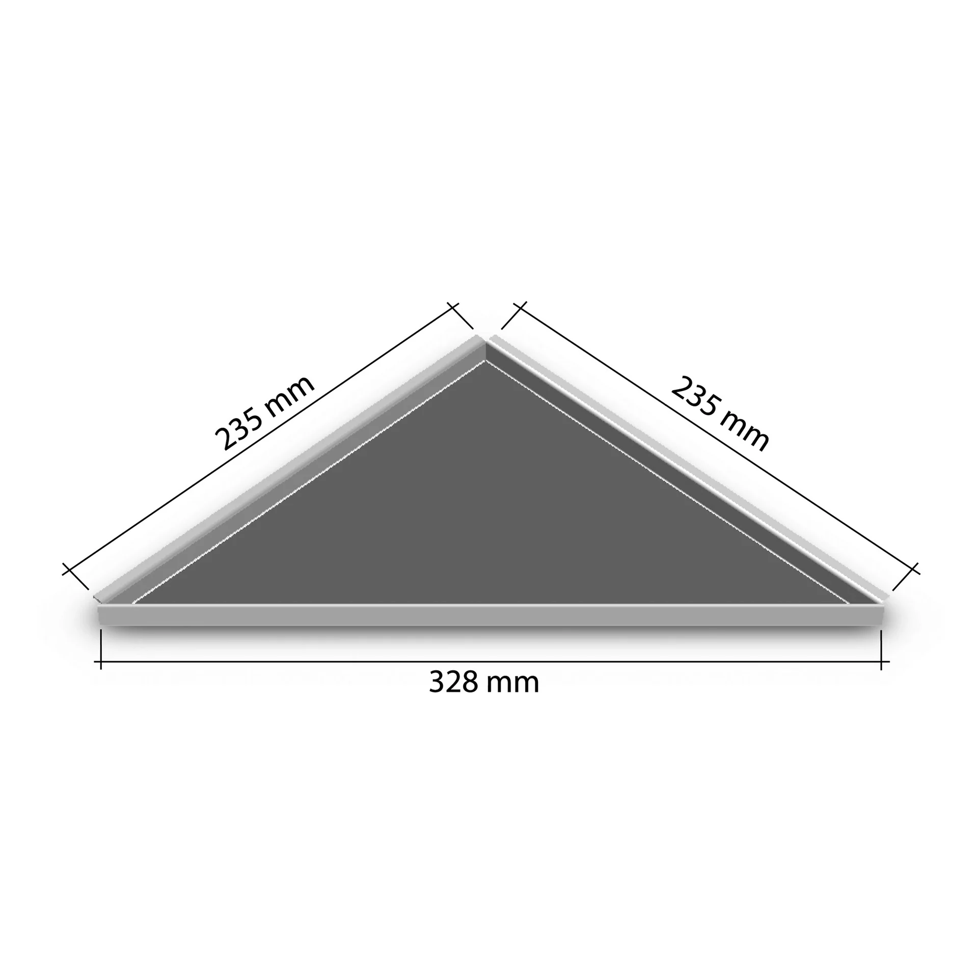 Eck-Duschablage zum Nachrüsten 235 x 235 mm