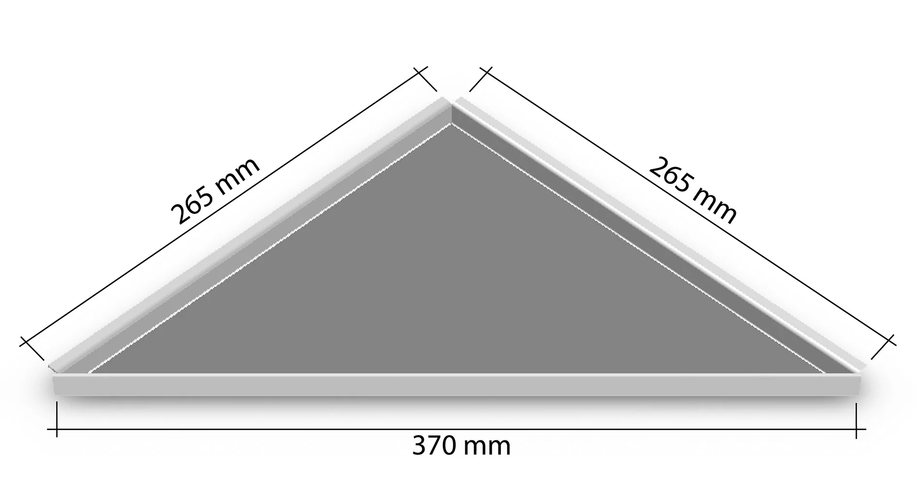 Eck-Duschablage zum Nachrüsten 265 x 265 mm
