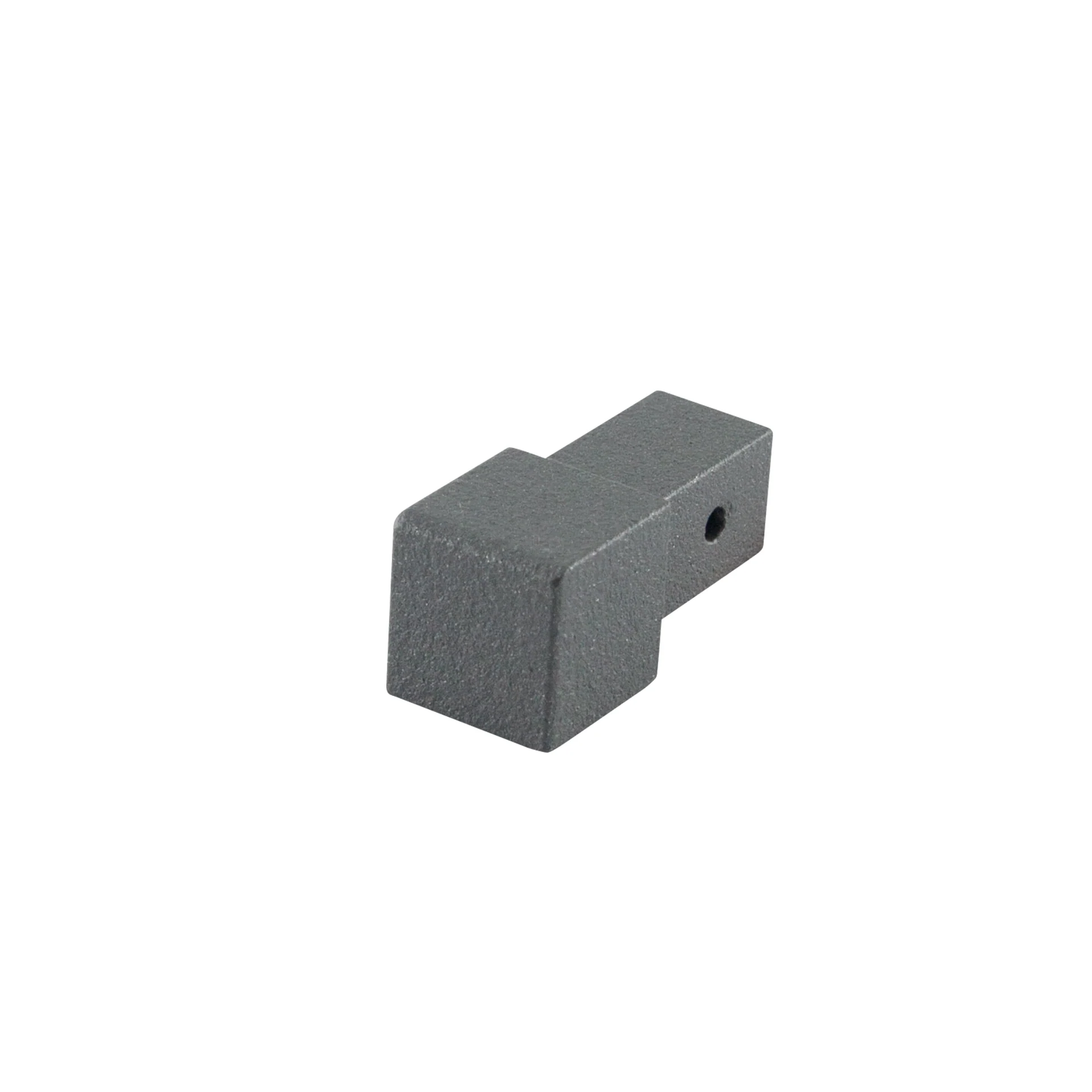 Quadratprofil / Ecken Aluminium grau metallic, strukturbeschichtet