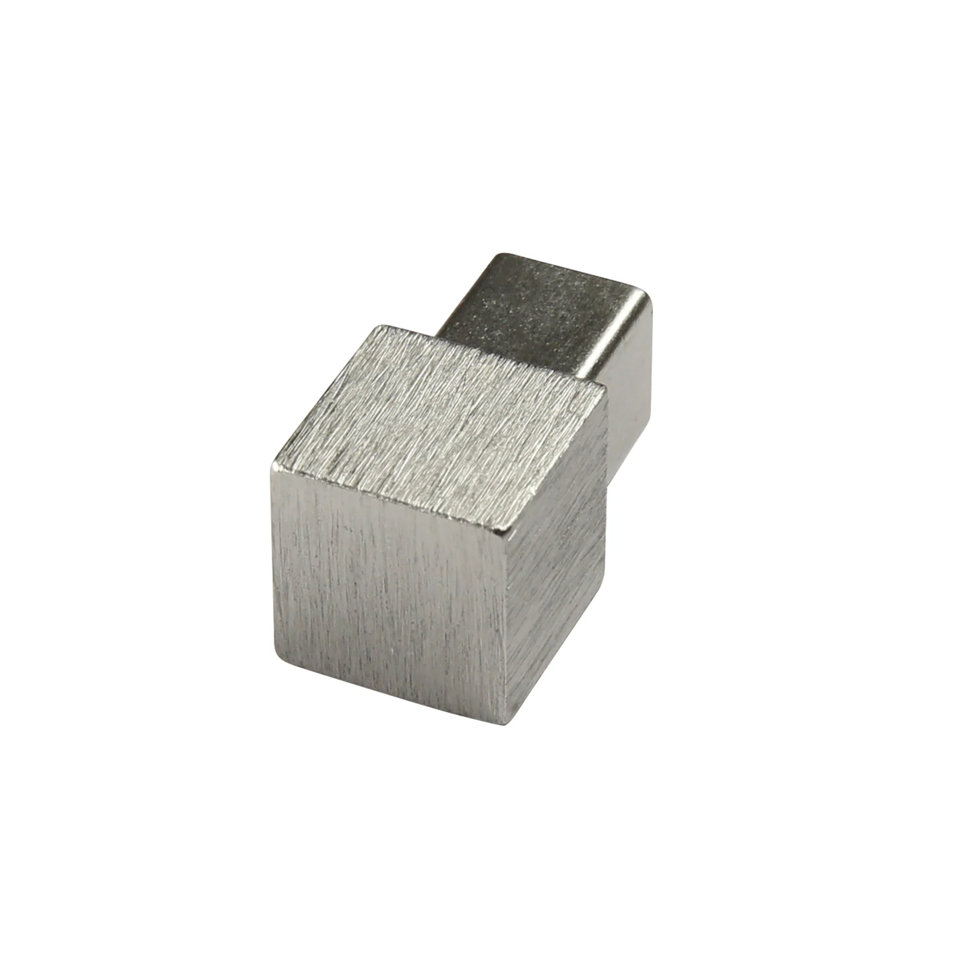 Quadratprofil / Ecken Aluminium gebürstet titan hochglanzeloxiert – Produktbild 2